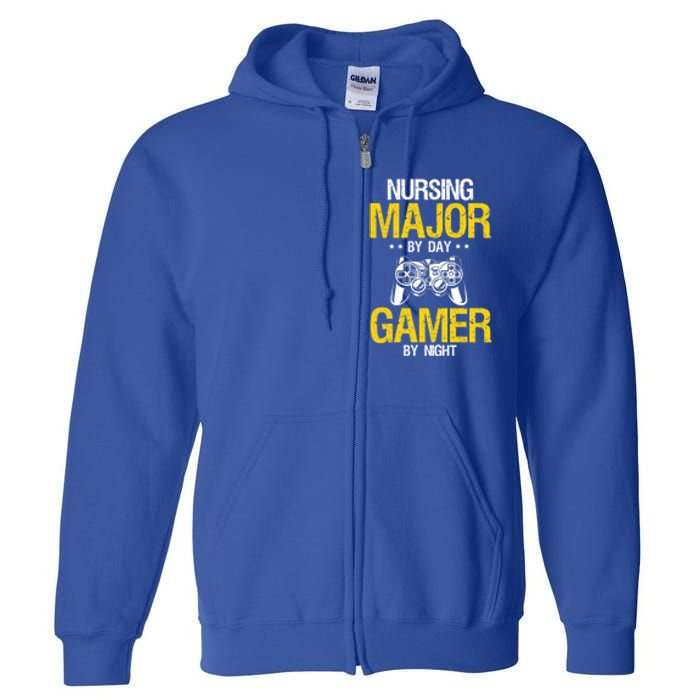 Nursing Major By Day Gamer Night Nursing Student Nurse Gift Full Zip Hoodie