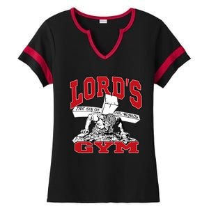 New Motivation BodyBuilder The Lord's Gym Cool Design Ladies Halftime Notch Neck Tee