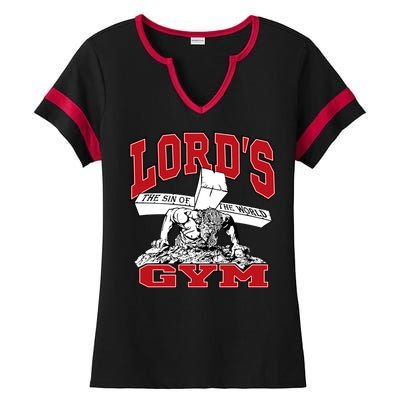 New Motivation BodyBuilder The Lord's Gym Cool Design Ladies Halftime Notch Neck Tee