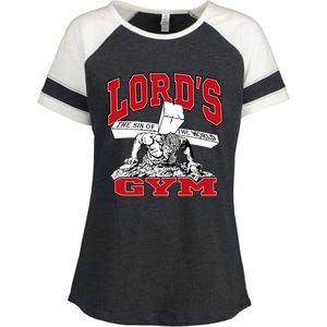 New Motivation BodyBuilder The Lord's Gym Cool Design Enza Ladies Jersey Colorblock Tee