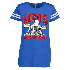 New Motivation BodyBuilder The Lord's Gym Cool Design Enza Ladies Jersey Football T-Shirt