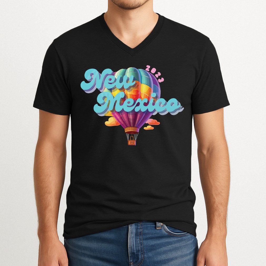 New Mexico Balloon V-Neck T-Shirt