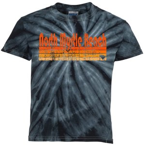 North Myrtle Beach Sc Retro 80s Style Kids Tie-Dye T-Shirt