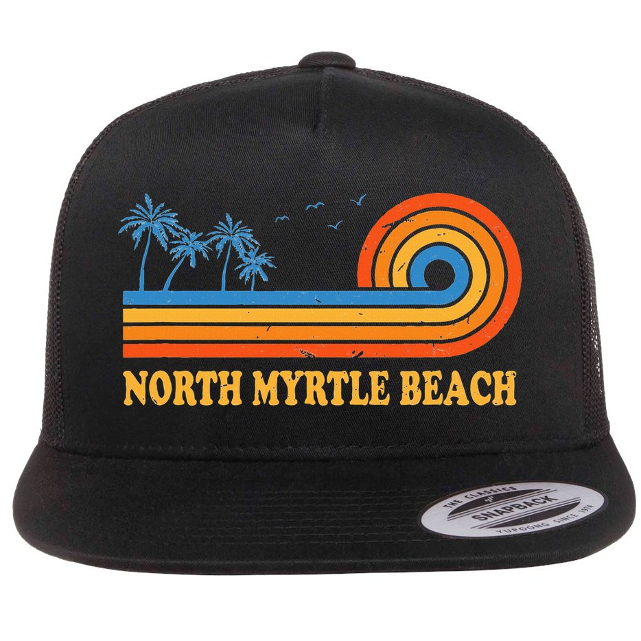 North Myrtle Beach South Carolina Summer Sc Tropical Flat Bill Trucker Hat