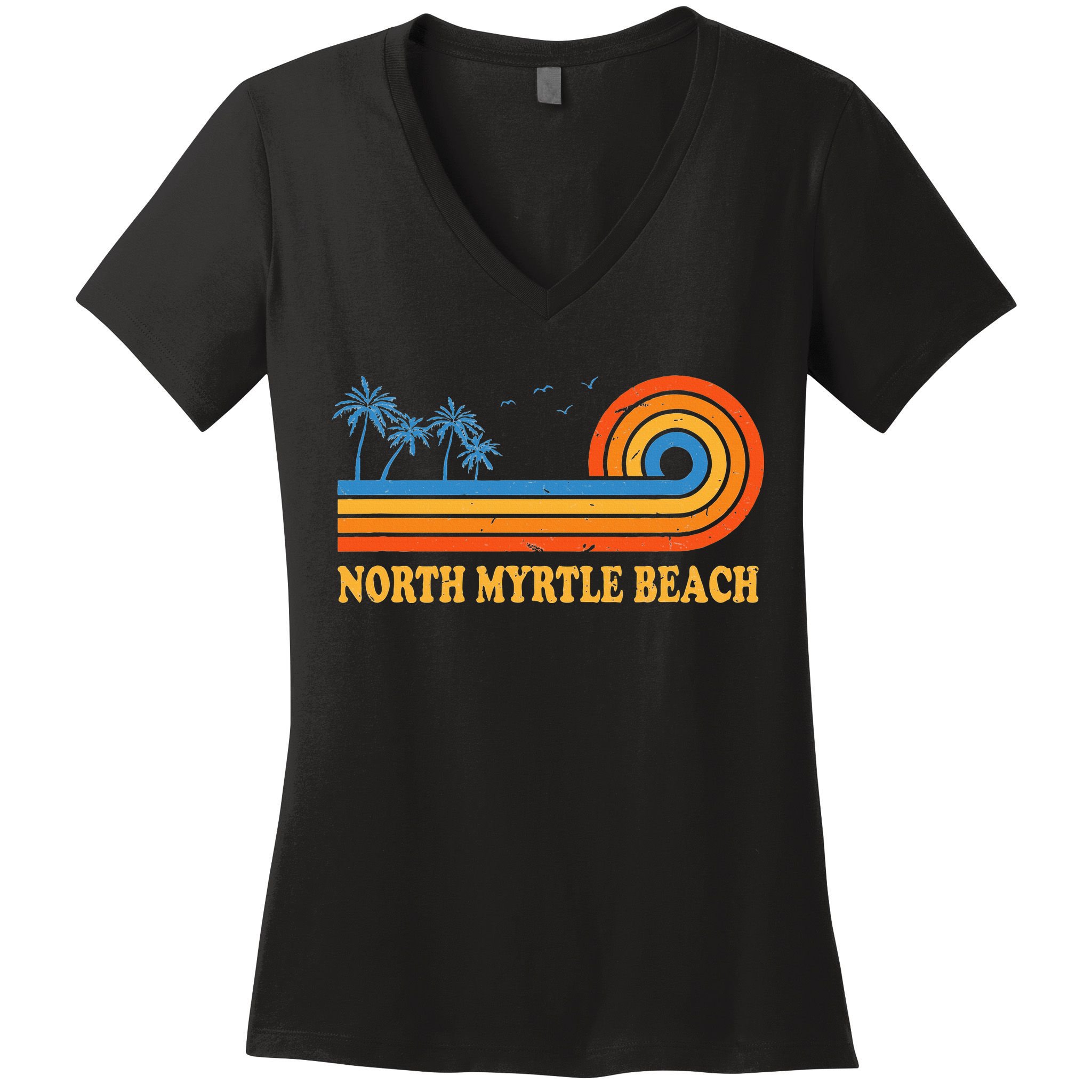 North Myrtle Beach South Carolina Summer Sc Tropical Women's V-Neck T-Shirt