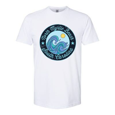 North Myrtle Beach Sc South Carolina Souvenir Nautical Surfe Softstyle® CVC T-Shirt