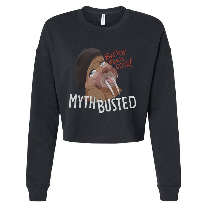 Nasty Myth Busted Cropped Pullover Crew