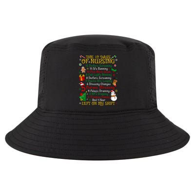 Nurses Merry Christmas Funny 12 Days Of Nursing Xmas Gift Cool Comfort Performance Bucket Hat