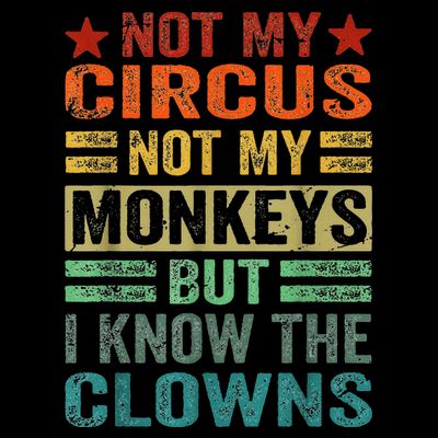 Not My Circus Not My Monkeys But I Know The Clowns T-Shirt