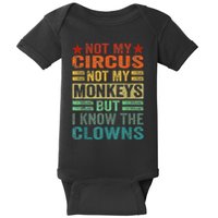 Not My Circus Not My Monkeys But I Know The Clowns Baby Bodysuit