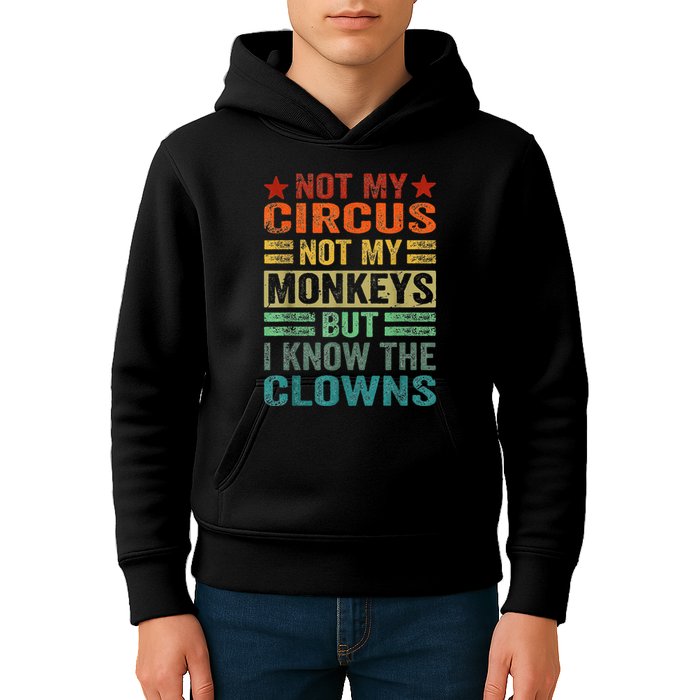 Not My Circus Not My Monkeys But I Know The Clowns Kids Hoodie