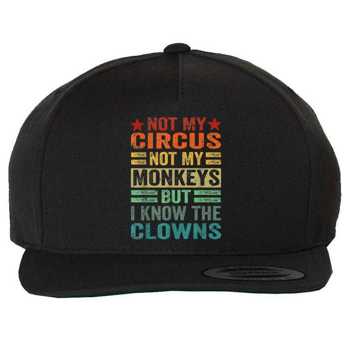 Not My Circus Not My Monkeys But I Know The Clowns Wool Snapback Cap
