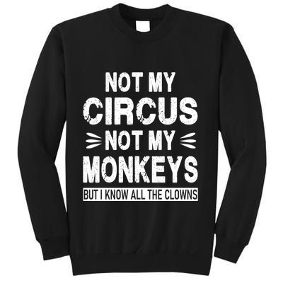 Not My Circus. Not My Monkeys. But I Know All The Clowns Sweatshirt