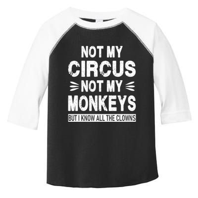 Not My Circus. Not My Monkeys. But I Know All The Clowns Toddler Fine Jersey T-Shirt