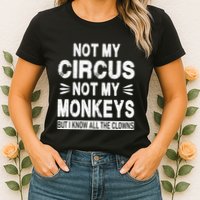 Not My Circus. Not My Monkeys. But I Know All The Clowns Womens T-Shirt