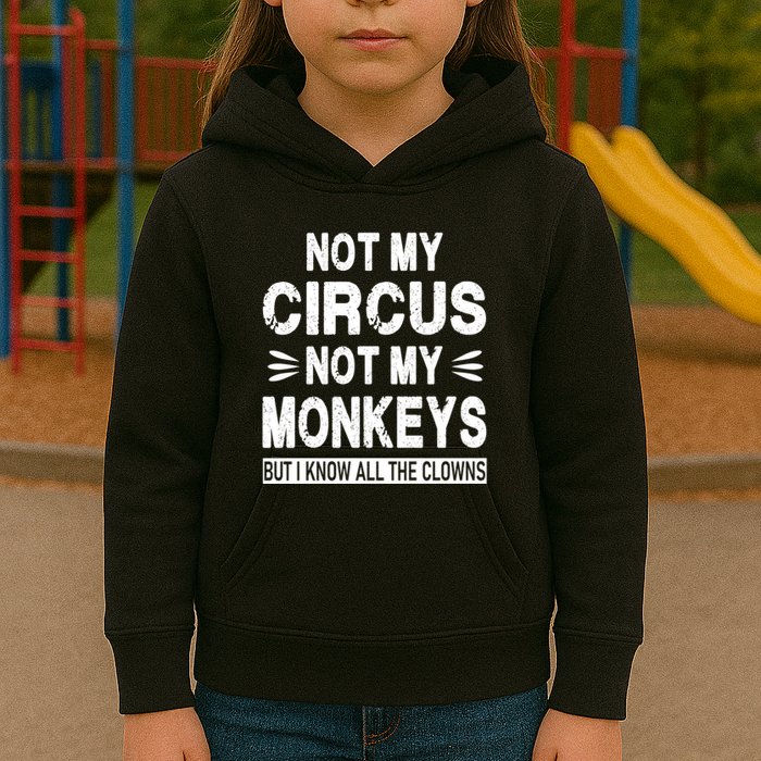 Not My Circus. Not My Monkeys. But I Know All The Clowns Kids Hoodie