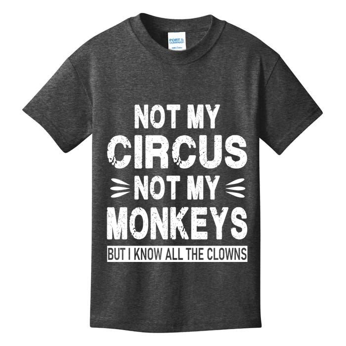 Not My Circus. Not My Monkeys. But I Know All The Clowns Kids T-Shirt