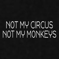 Not My Circus Not My Monkeys Sarcasm Fun Ladies PosiCharge Tri-Blend Wicking Tank