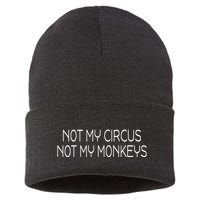 Not My Circus Not My Monkeys Sarcasm Fun Sustainable Knit Beanie