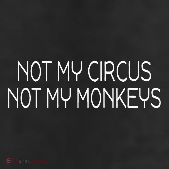 Not My Circus Not My Monkeys Sarcasm Fun Trucker Hat