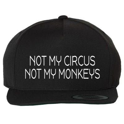 Not My Circus Not My Monkeys Sarcasm Fun Wool Snapback Cap