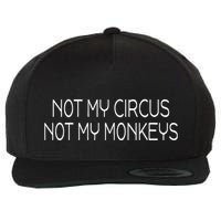 Not My Circus Not My Monkeys Sarcasm Fun Wool Snapback Cap