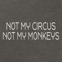Not My Circus Not My Monkeys Sarcasm Fun Cotton Canvas Backpack