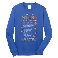 Nurses Merry Christmas Funny 12 Days Of Nursing Xmas Funny Gift Long Sleeve Shirt