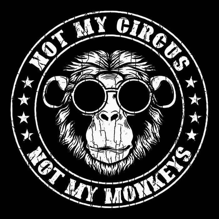 Not My Circus Monkeys Funny Monkey Animal Lover Graphic 16 in Basic Backpack