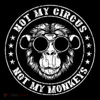 Not My Circus Monkeys Funny Monkey Animal Lover Graphic Sustainable Knit Beanie