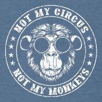 Not My Circus Monkeys Funny Monkey Animal Lover Graphic Garment-Dyed Sweatshirt
