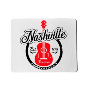 Nashville Music City Tennessee Cool Gift Country Music City Guitar Mousepad