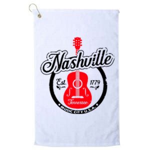 Nashville Music City Tennessee Cool Gift Country Music City Guitar Platinum Collection Golf Towel