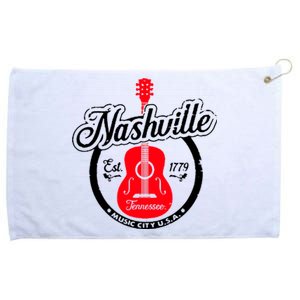 Nashville Music City Tennessee Cool Gift Country Music City Guitar Grommeted Golf Towel