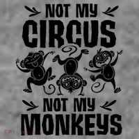 Not My Circus Not My Monkeys Saying Animal Lover Monkey 7-Panel Snapback Hat