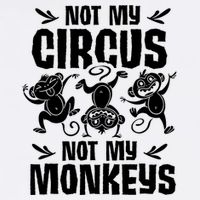 Not My Circus Not My Monkeys Saying Animal Lover Monkey Sustainable Bucket Hat