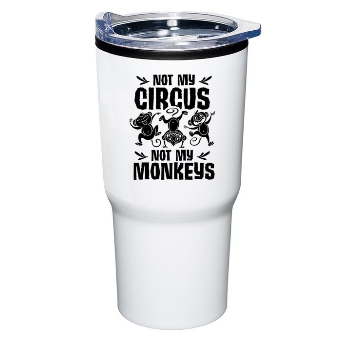 Not My Circus Not My Monkeys Saying Animal Lover Monkey Tumbler