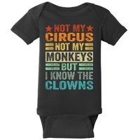 Not My Circus Not My Monkeys But I Know The Clowns Baby Bodysuit