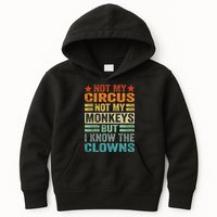 Not My Circus Not My Monkeys But I Know The Clowns Kids Hoodie