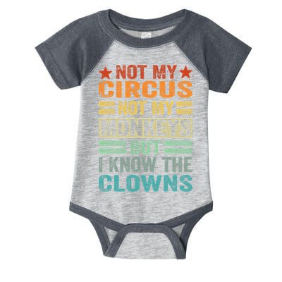 Not My Circus Not My Monkeys But I Know The Clowns Infant Baby Jersey Bodysuit