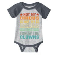 Not My Circus Not My Monkeys But I Know The Clowns Infant Baby Jersey Bodysuit