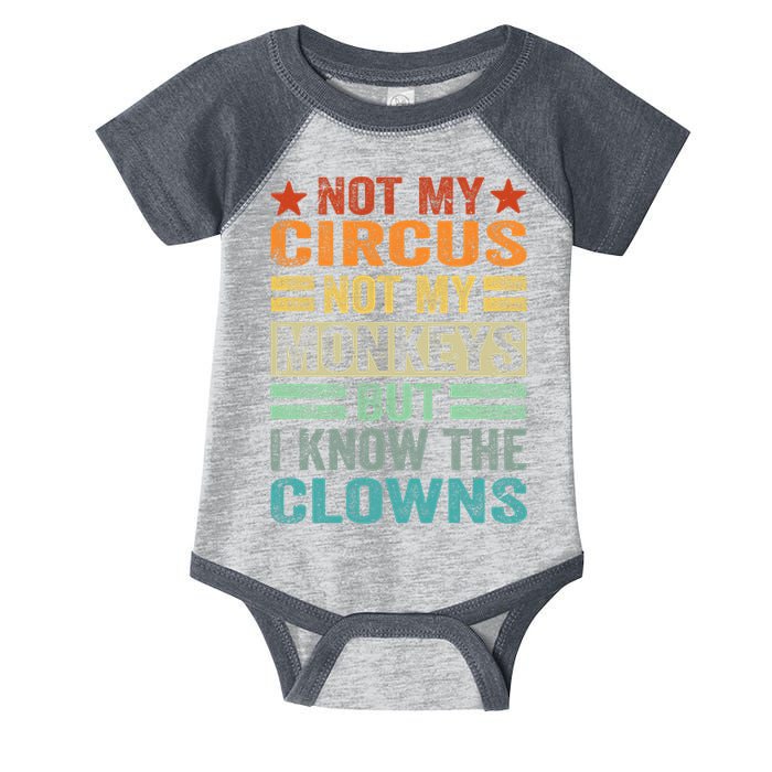 Not My Circus Not My Monkeys But I Know The Clowns Infant Baby Jersey Bodysuit