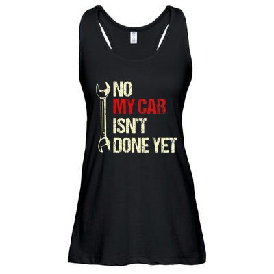 No My Car Isn't Done Yet Tools Mechanic Garage Hobby Ladies Essential Flowy Tank