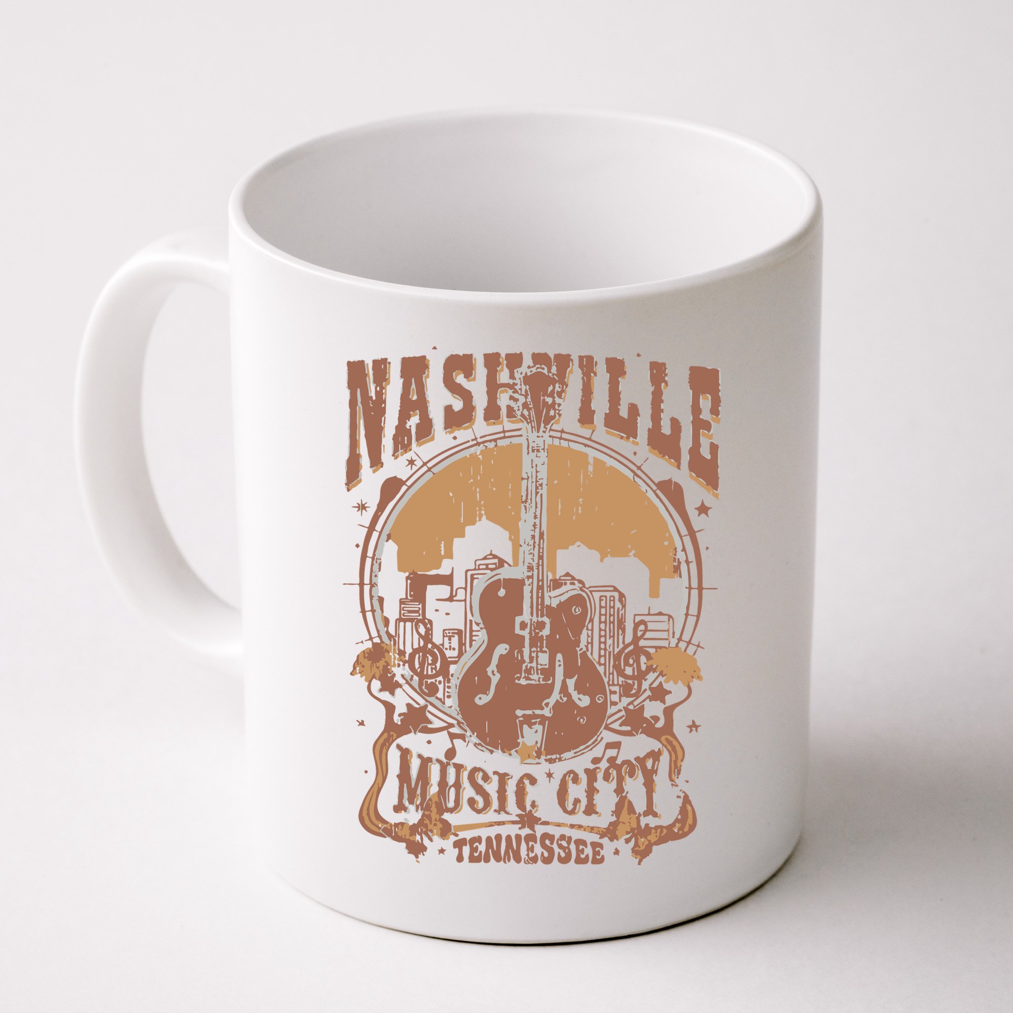 Nashville Music City Tennessee Guitar Mug