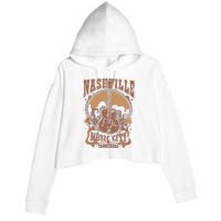 Nashville Music City Tennessee Guitar Crop Fleece Hoodie