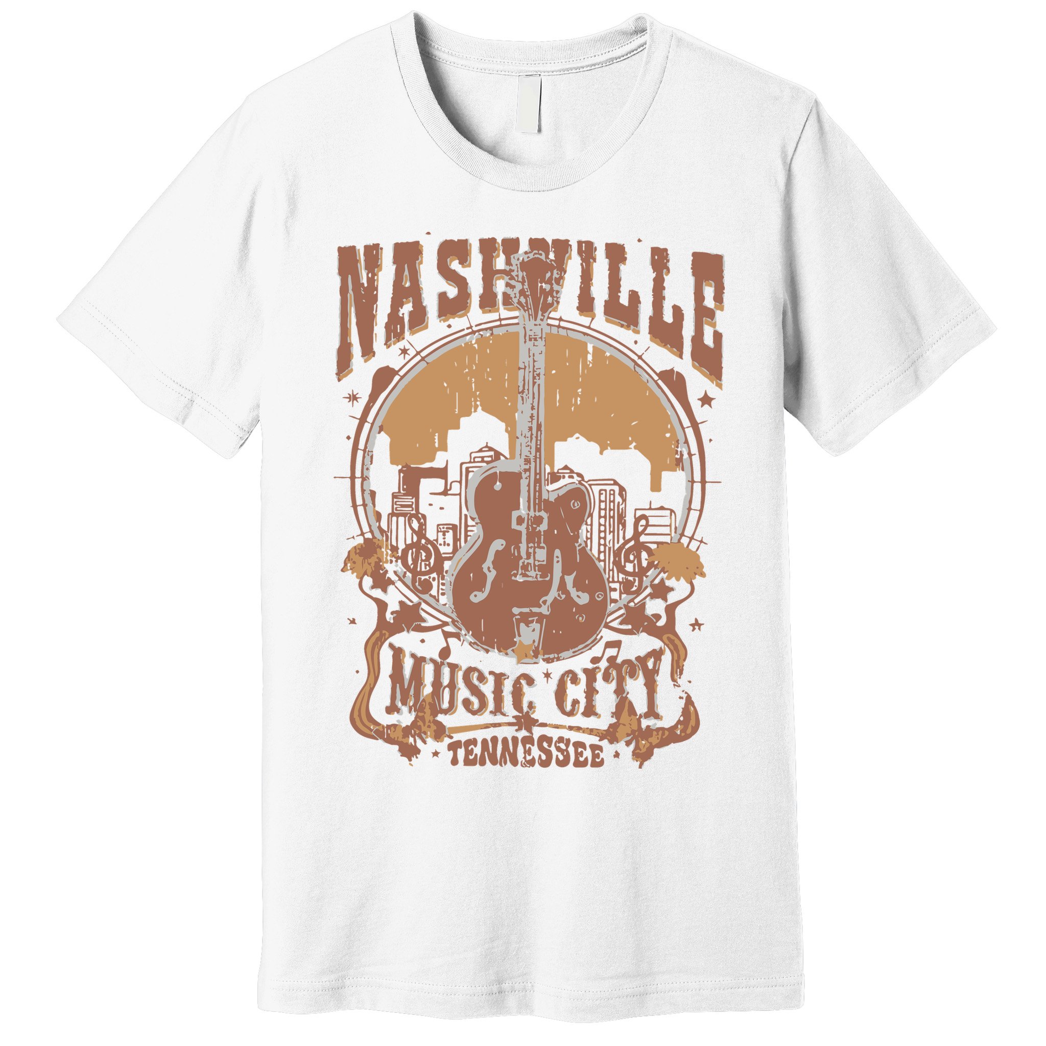 Nashville Music City Tennessee Guitar Premium T-Shirt