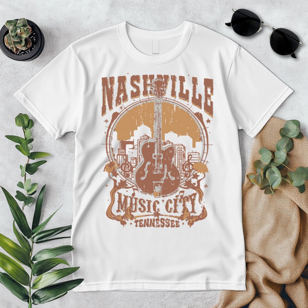 Nashville Music City Tennessee Guitar Premium T-Shirt