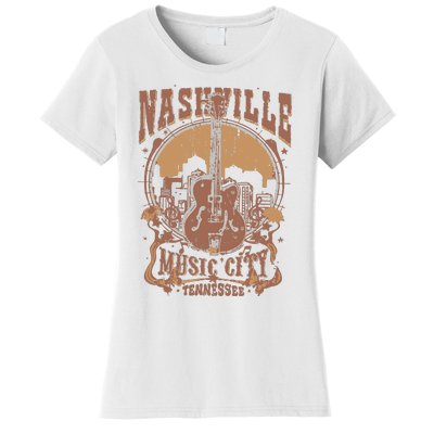 Nashville Music City Tennessee Guitar Women's T-Shirt