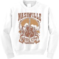 Nashville Music City Tennessee Guitar Kids Sweatshirt