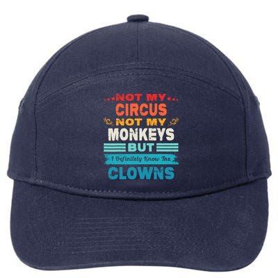 Not My Circus Not My Monkeys But I Definitely Know The Clown 7-Panel Snapback Hat